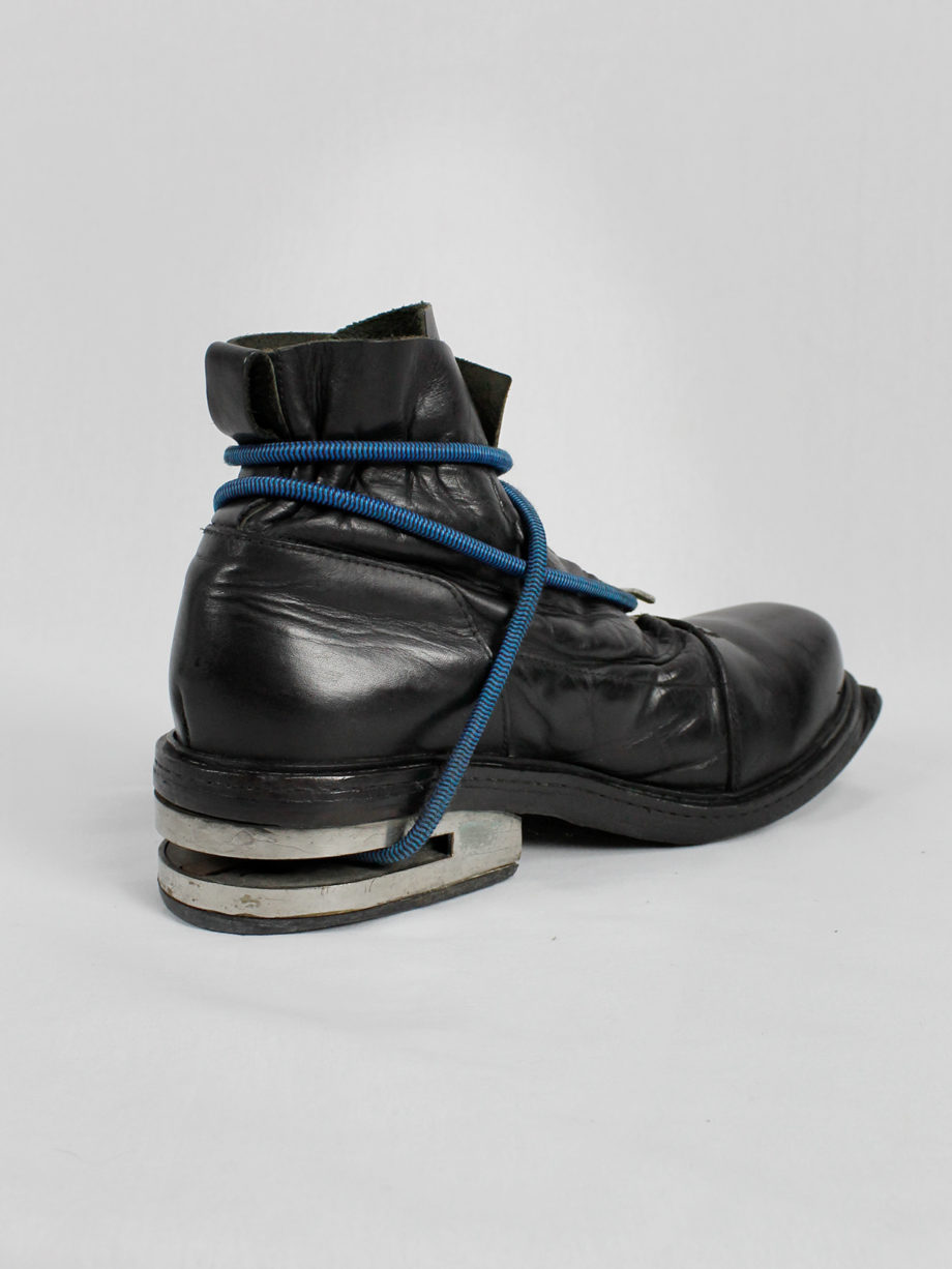 vaniitas Dirk Bikkembergs black mountaineering boots with metal heel and elastics fall 1996 (22)