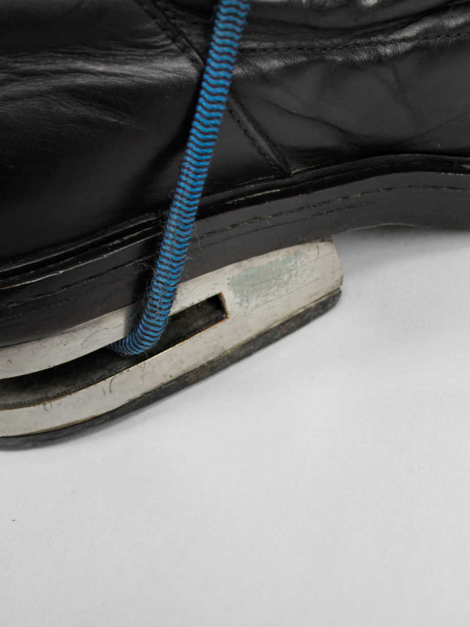 vaniitas Dirk Bikkembergs black mountaineering boots with metal heel and elastics fall 1996 (9)