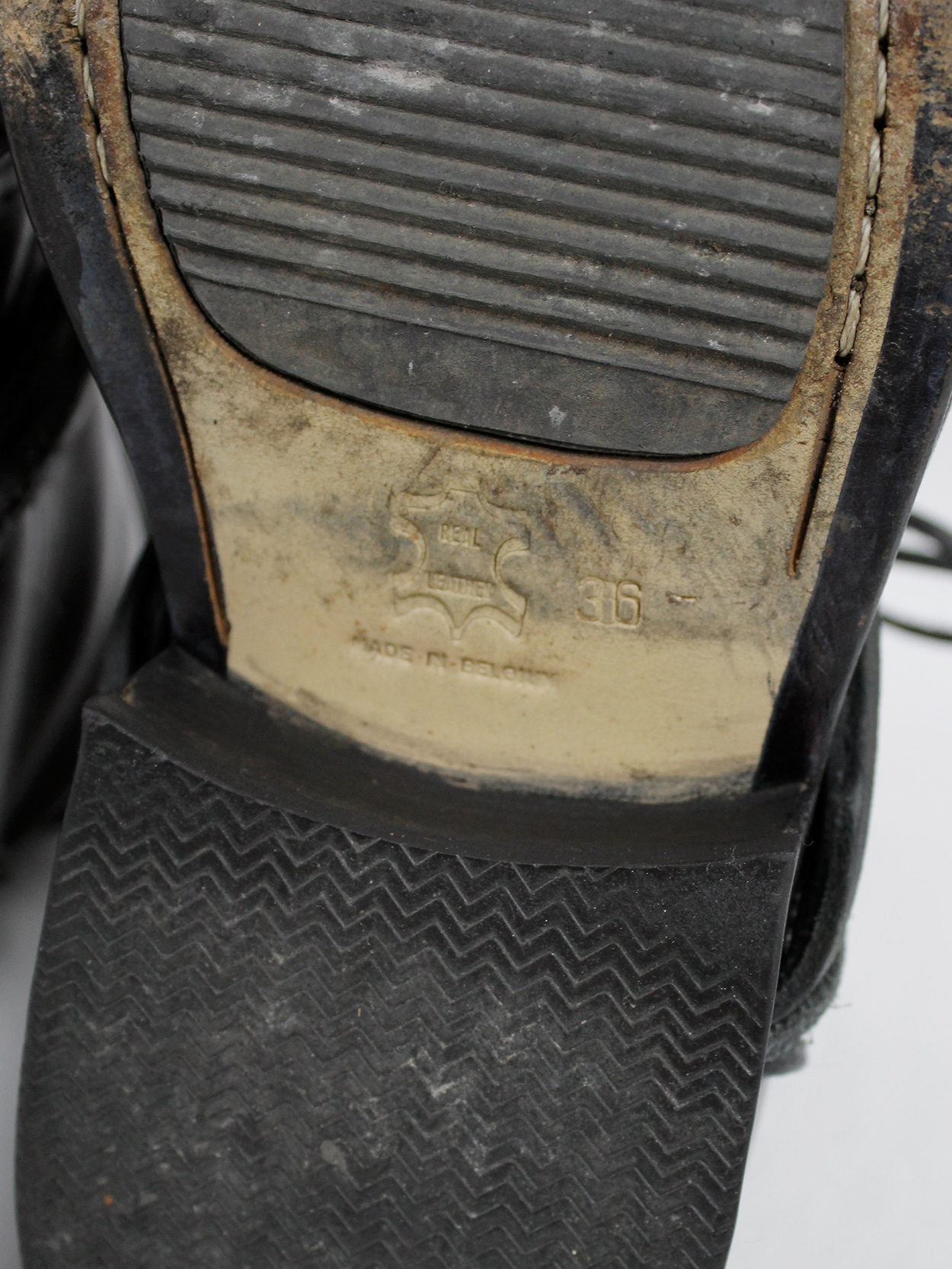 Dirk Bikkembergs brown mountaineering boots with laces through the ...