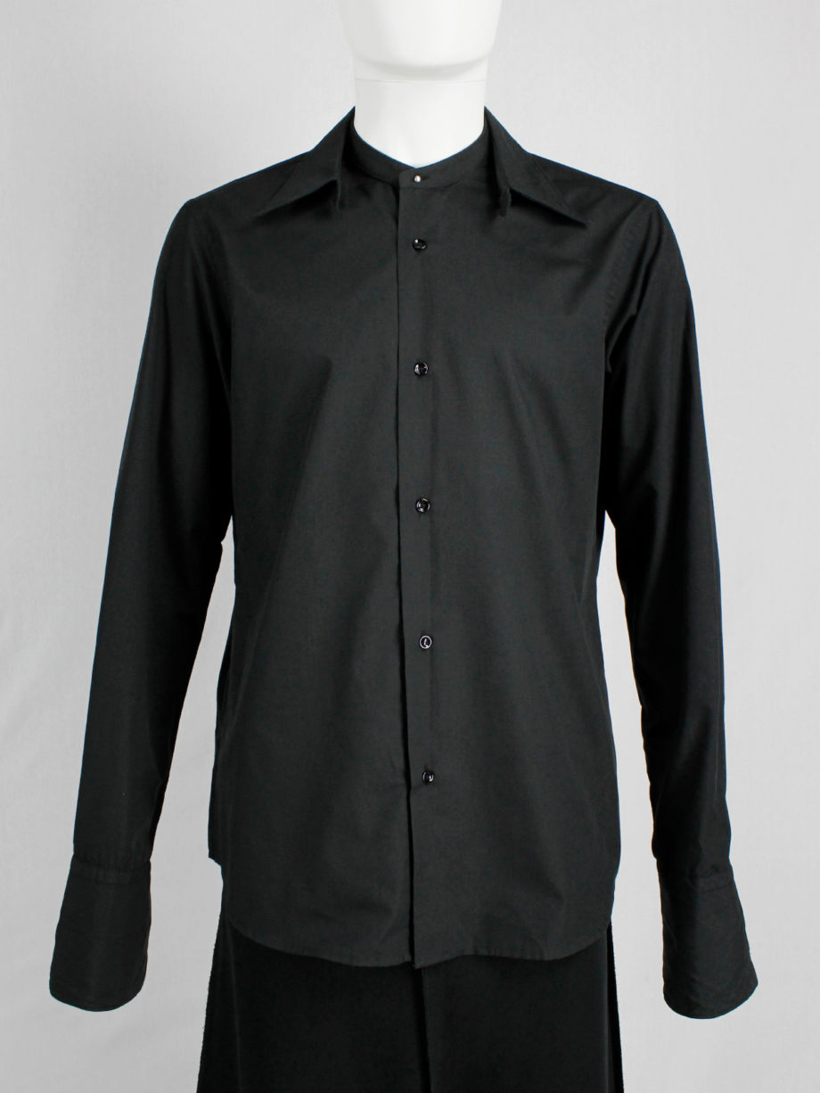 vaniitas Maison Martin Margiela black shirt with detacheably collar fall 2002 (4)