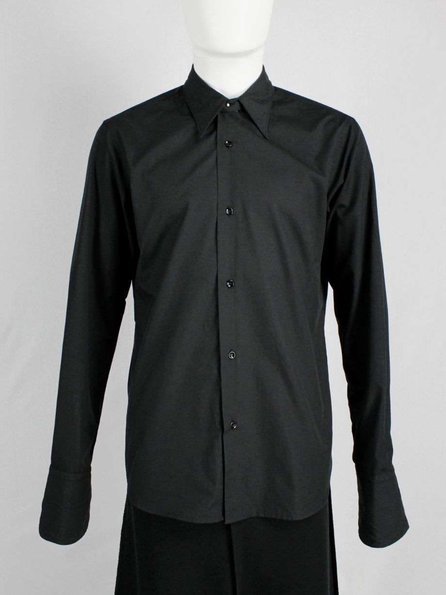 vaniitas Maison Martin Margiela black shirt with detacheably collar fall 2002 (6)