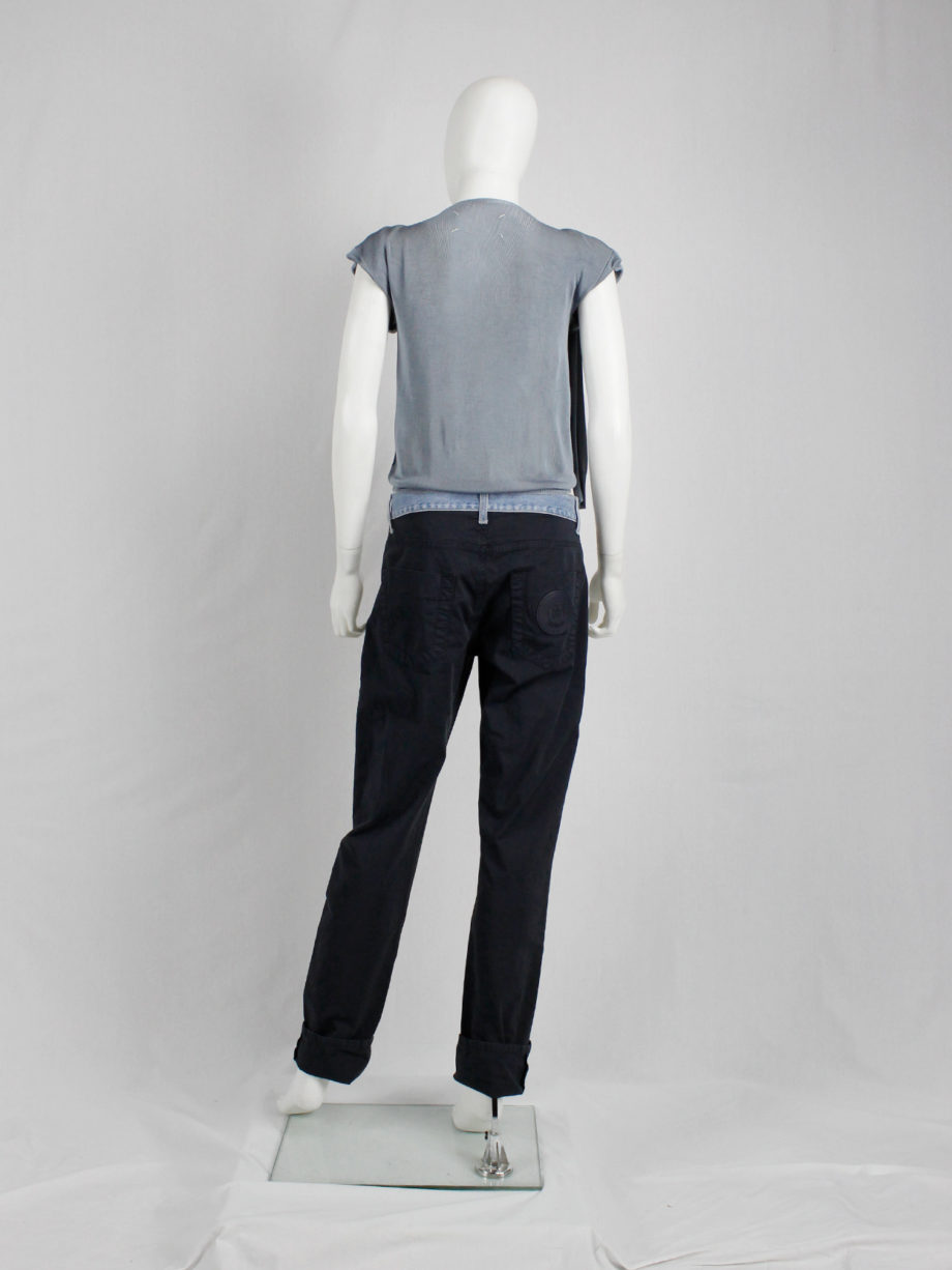 vaniitas Maison Martin Margiela blue jumper with the sleeves pulled inside out 1997 (10)