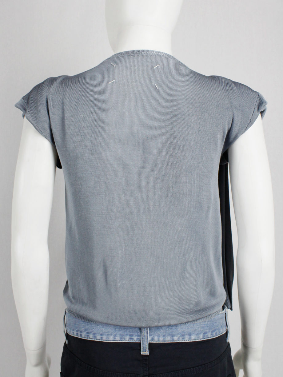 vaniitas Maison Martin Margiela blue jumper with the sleeves pulled inside out 1997 (8)