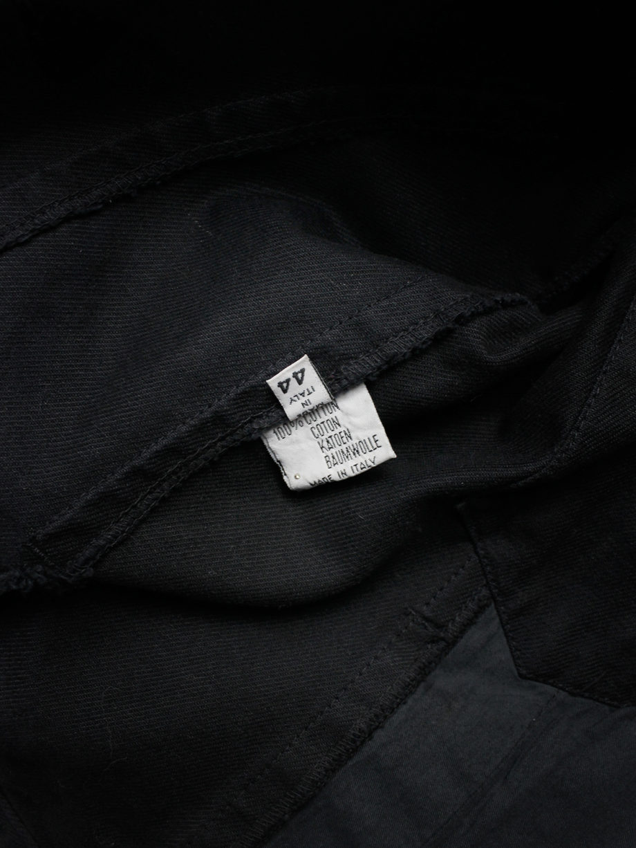 vaniitas archive Maison Martin Margiela 6 black coated denim jacket 1997 (1)