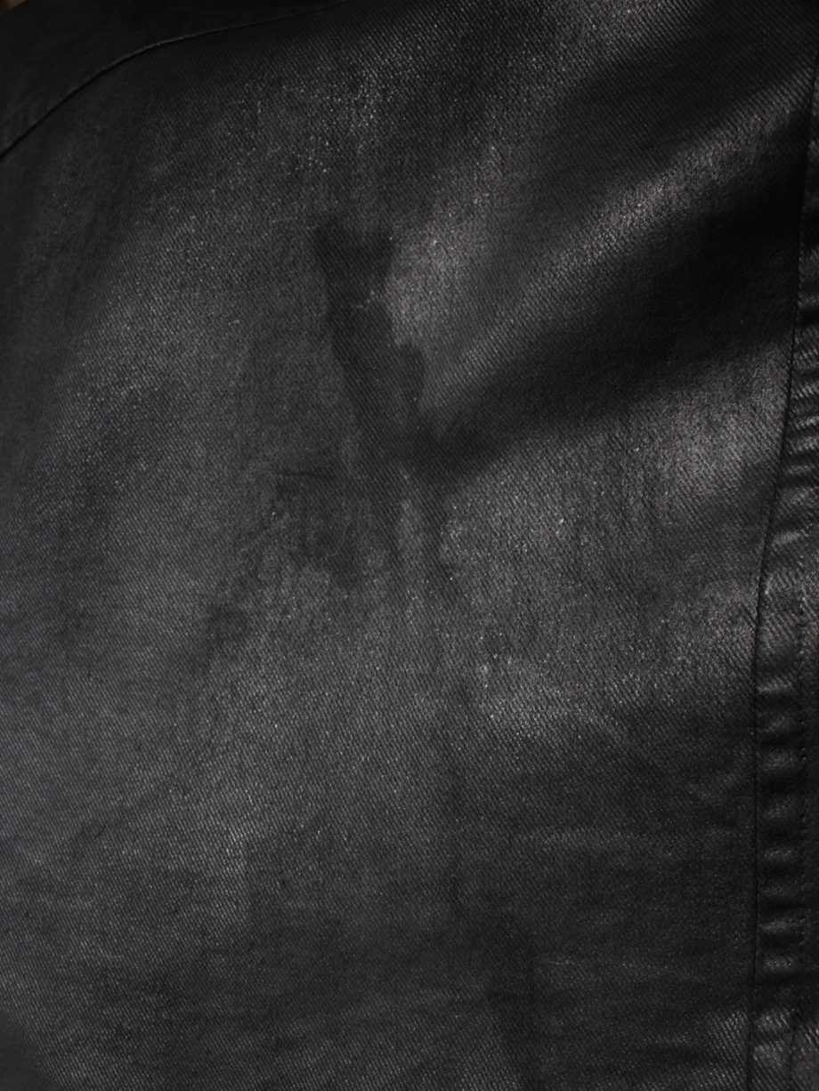 vaniitas archive Maison Martin Margiela 6 black coated denim jacket 1997 (18)