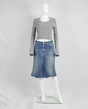 Maison Martin Margiela denim skirt made of denim trousers — fall 1996