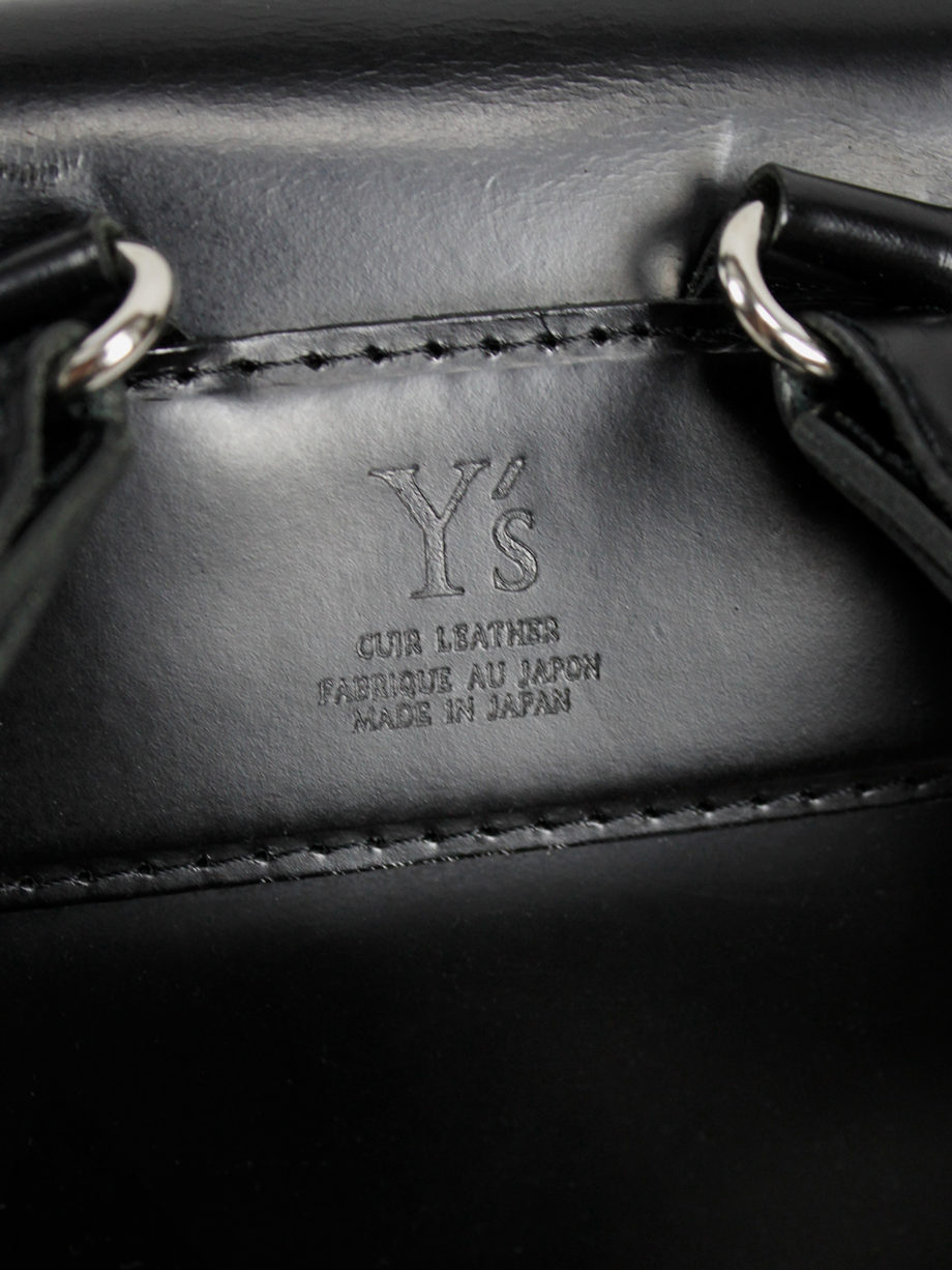 vaniitas vintage Ys Yohji Yamamoto black leather backpack (14)