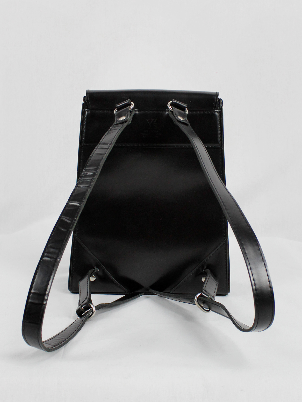 Y's Yohji Yamamoto black leather backpack - V A N II T A S