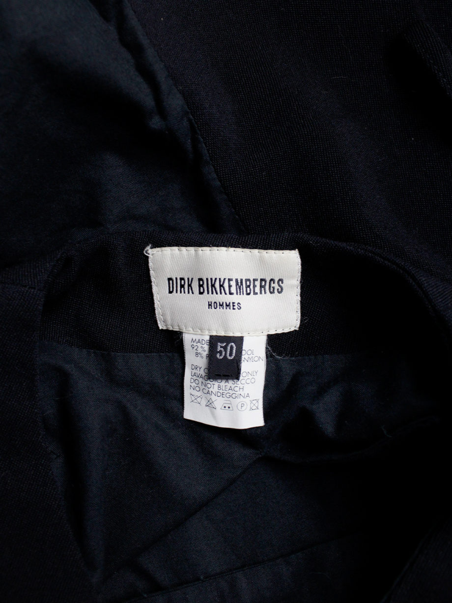 vintage Dirk Bikkembergs black belted waistcoat with slit back early 90s (10)