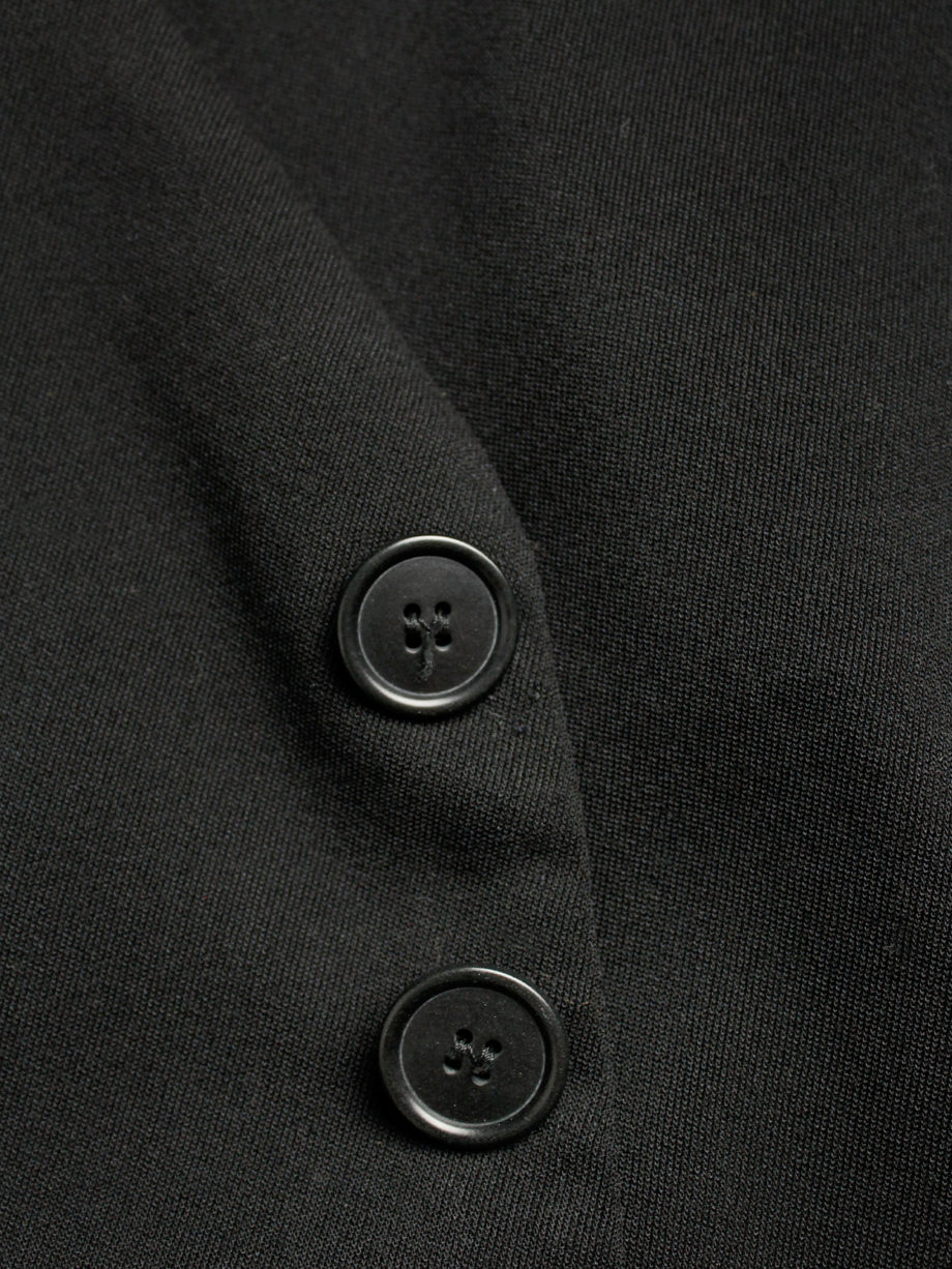 vintage Dirk Bikkembergs black belted waistcoat with slit back early 90s (8)