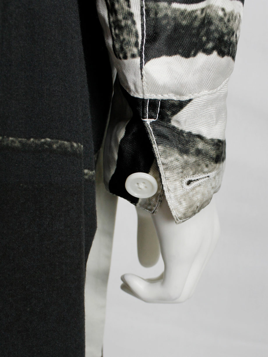 Ann Demeulemeester black and white fencing jacket with side button closure runway spring 2011 (19)