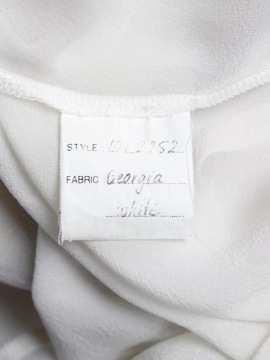 Ann Demeulemeester white sleeveless draped top with hood spring 2009 (14)