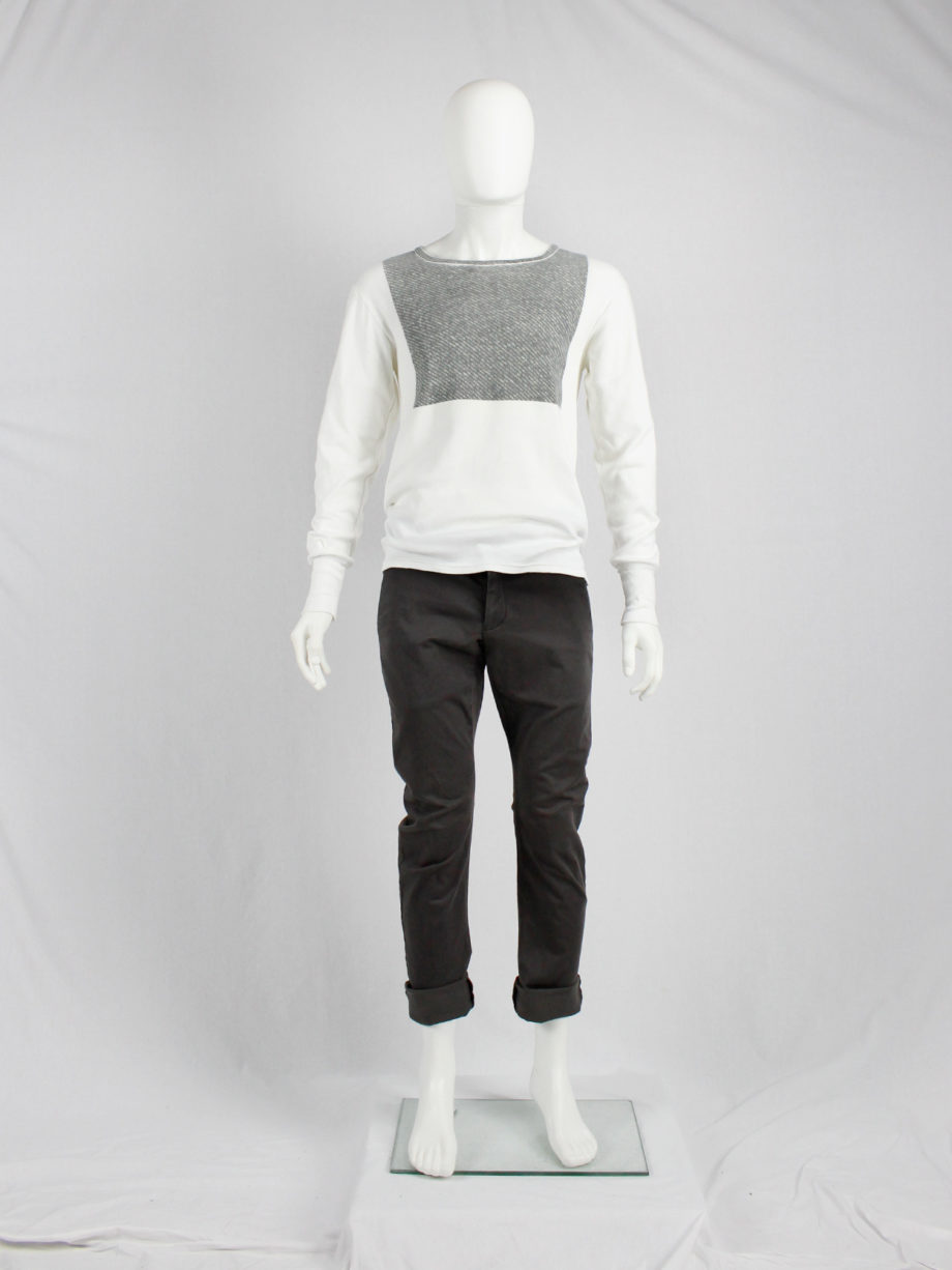 Maison Martin Margiela artisanal jumper with printed grey texture