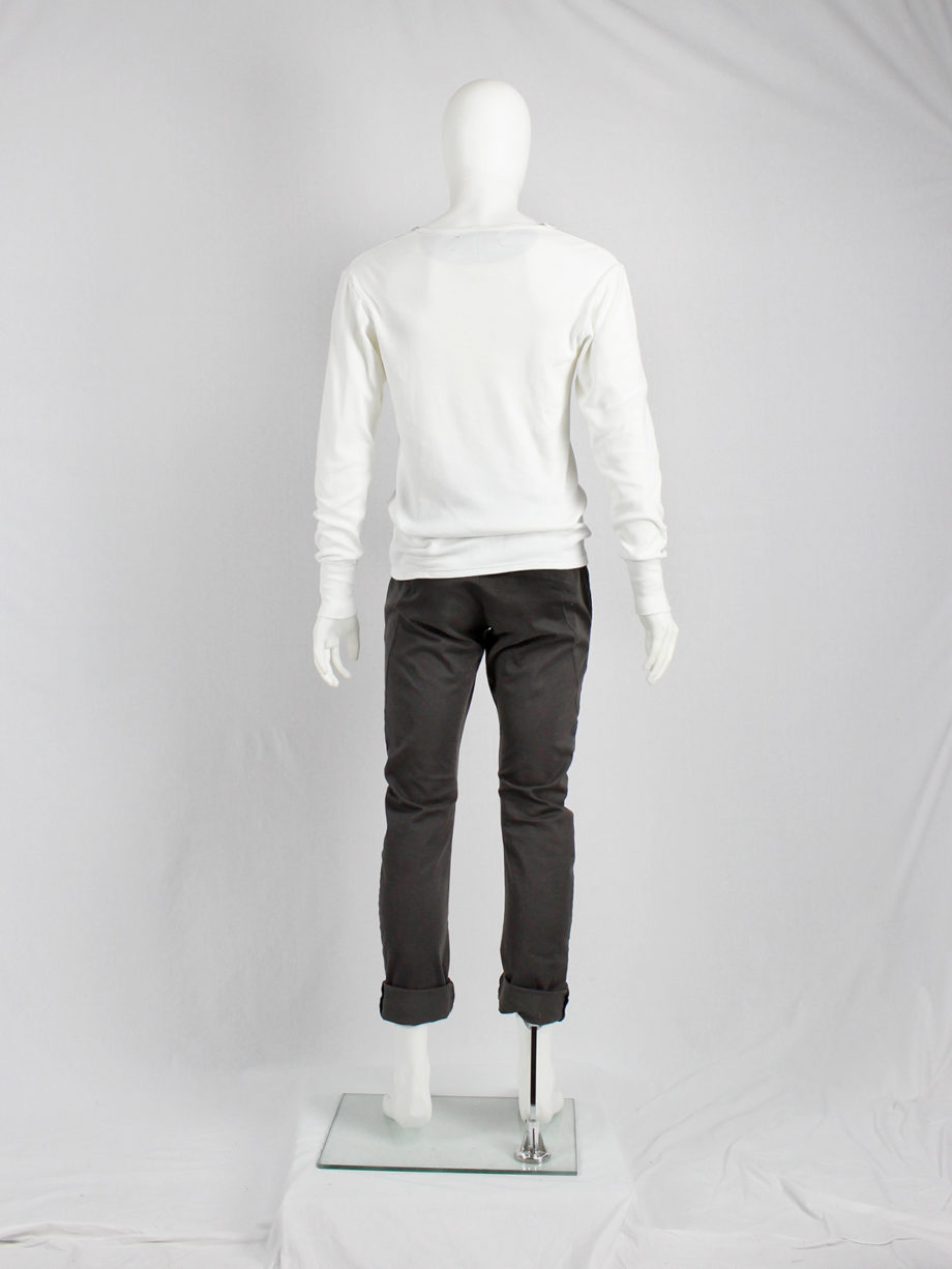 Maison Martin Margiela artisanal jumper with printed grey texture (8)