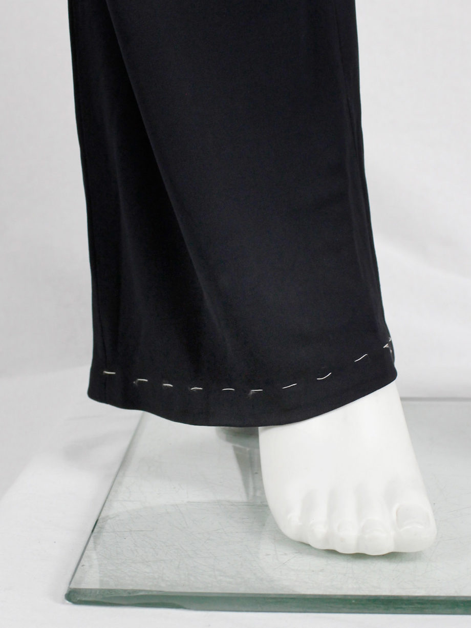 Maison Martin Margiela dark blue trousers with white exposed stitches spring 2002 (4)