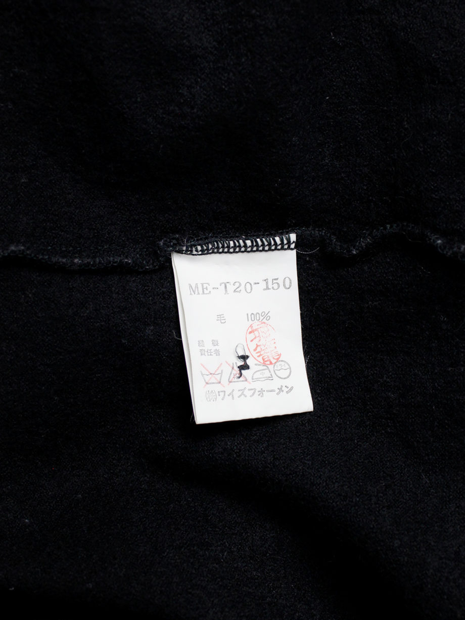 Yohji Yamamoto Y's for men black jumper with white stitches around the ...