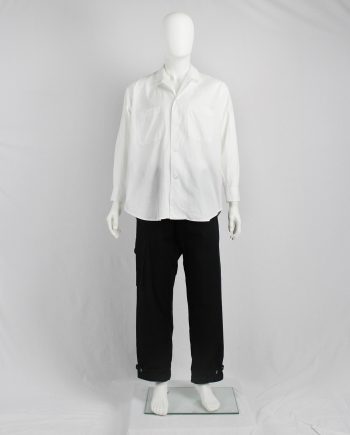 Y's Yohji Yamamoto men's white oversized shirt with lapel collar — early 80's