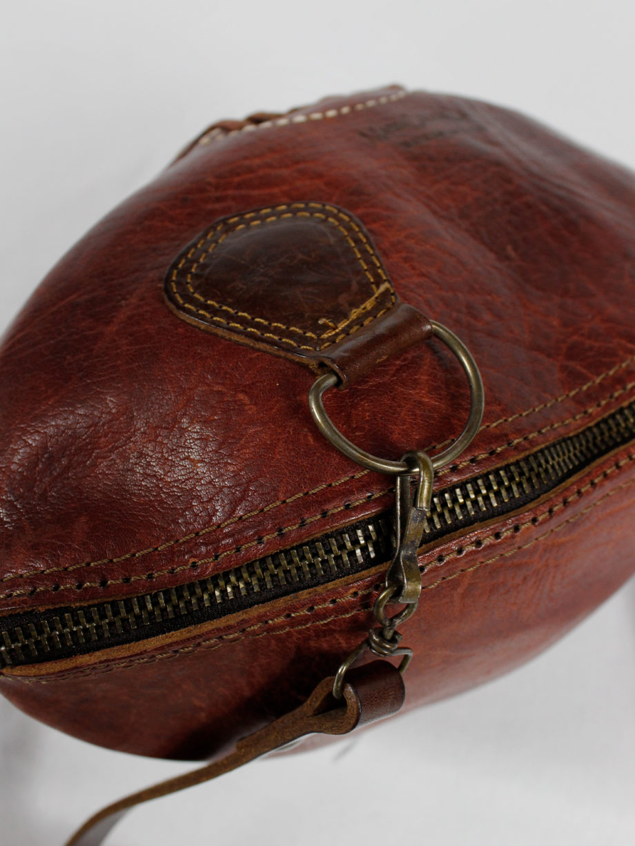vaniitas Maison Martin Margiela artisanal handbag made of a rugbyball 2003 (11)