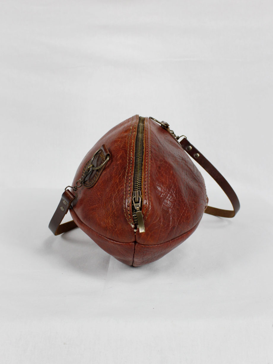 Maison Martin Margiela artisanal shoulderbag made of a vintage rugby ball — 2003