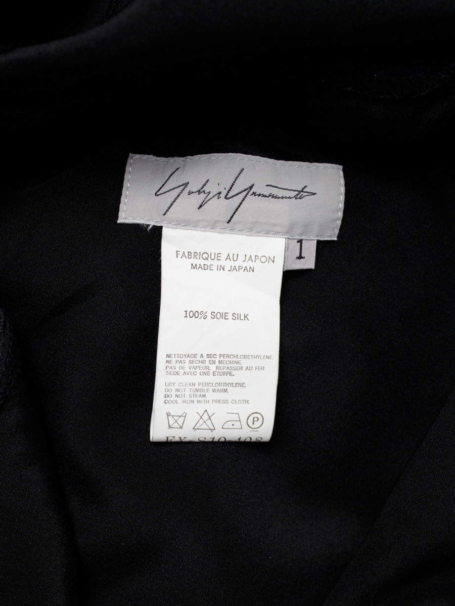 vaniitas Yohji Yamamoto black maxi skirt with inserted panels and curved zippers (12)