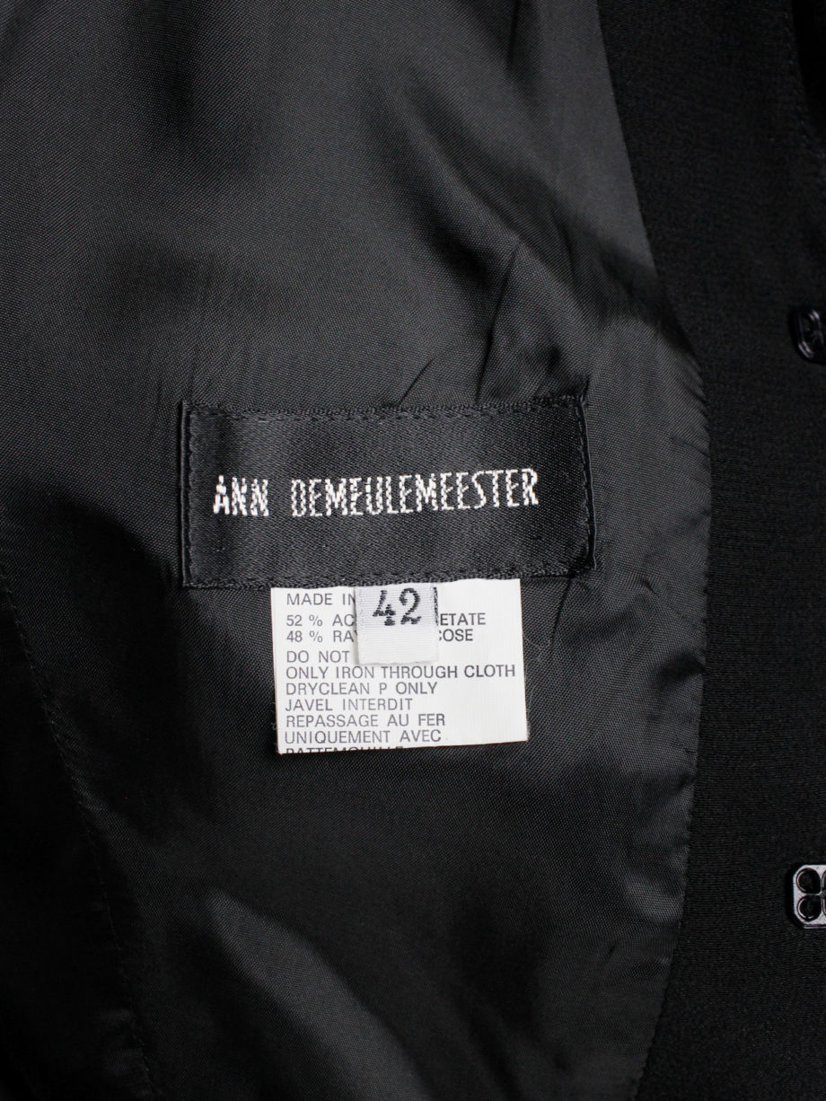 vintage Ann Demeulemeester black backwards waistcoat with open back spring 2003 (11)