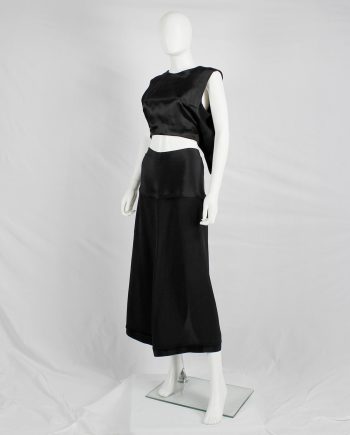 Ann Demeulemeester black backwards waistcoat with open back — spring 2003