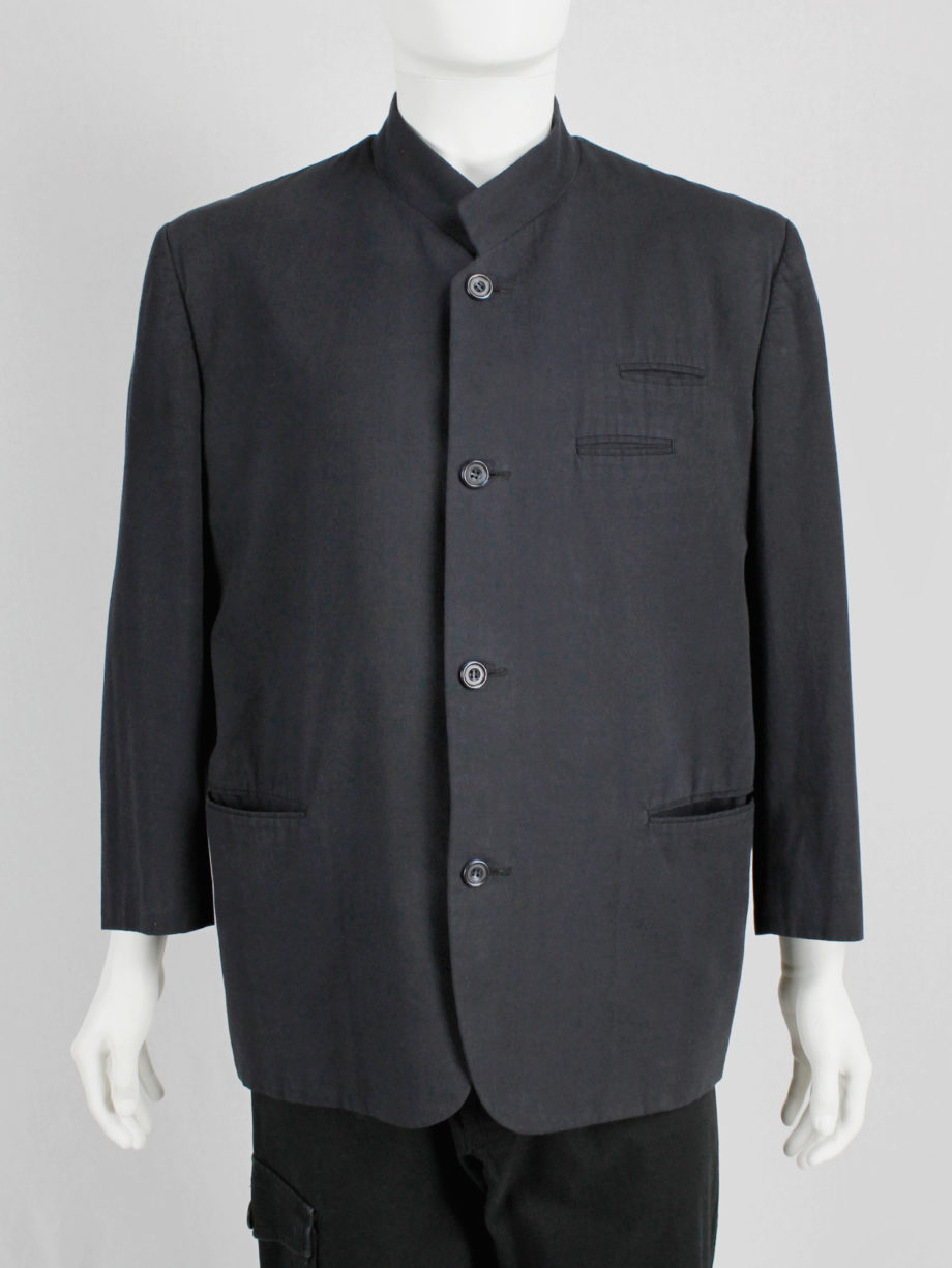 vintage Comme des Garcons Homme black minimalist blazer 1980s 80s (2)