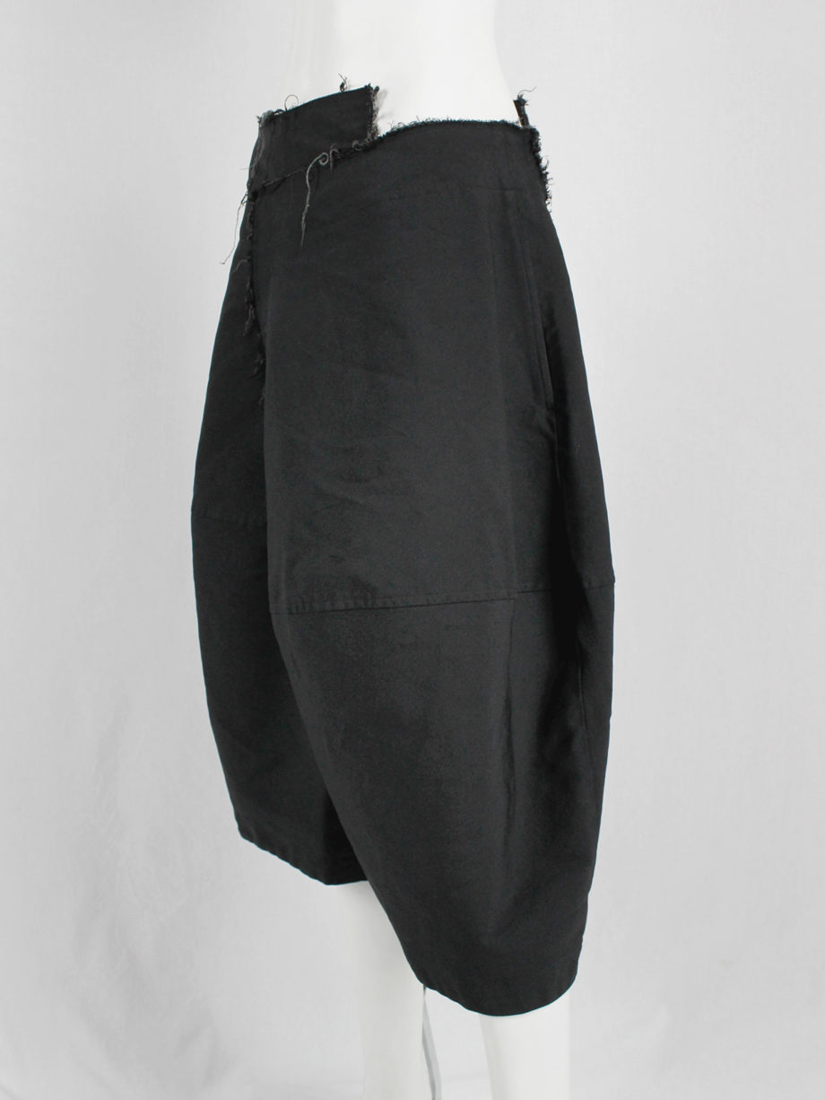 Comme des Garçons dark blue deconstructed trousers with frayed finish