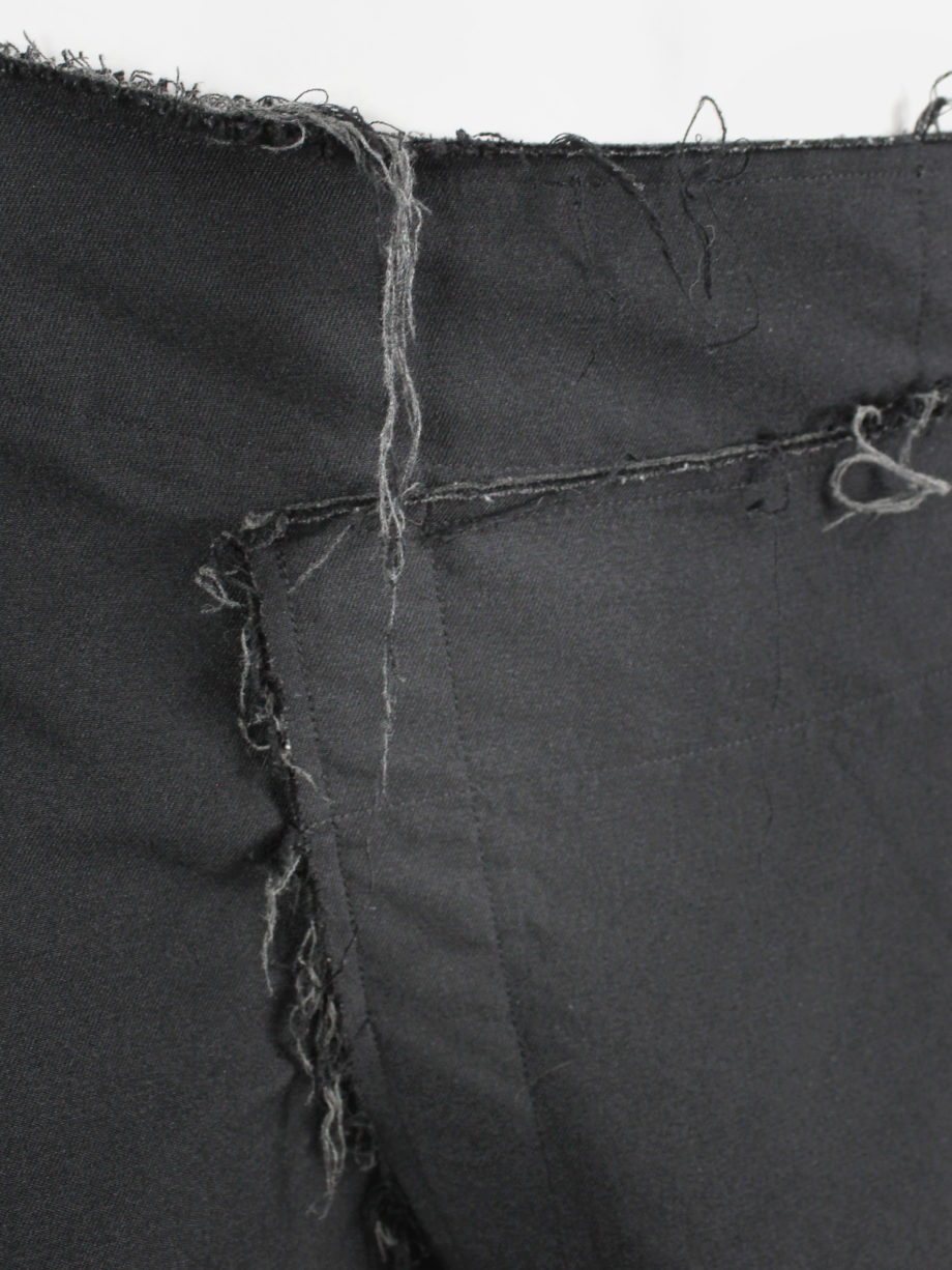 vintage Comme des Garcons dark blue deconstructed trousers with frayed finish (7)