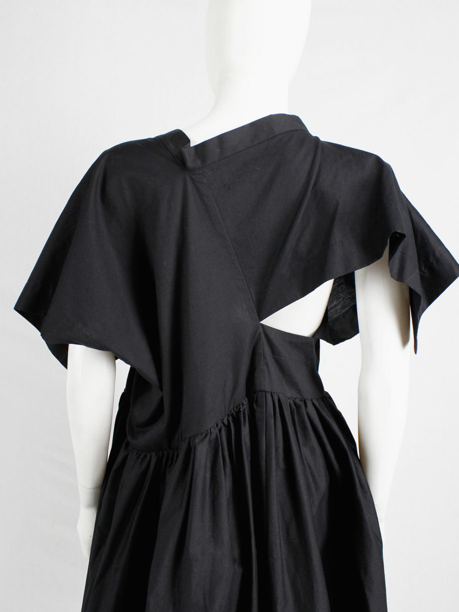 Bernhard Willhelm black babydoll dress made of a deconstructed shirt spring 2012 (13)