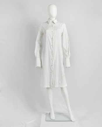 Maison Martin Margiela 4 white shirt elongated to be worn as a dress