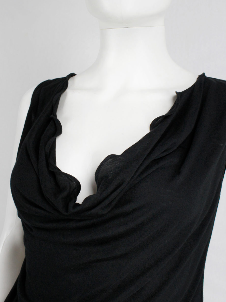 Maison Martin Margiela black t-shirt with stretched out neckline spring 2007 (15)