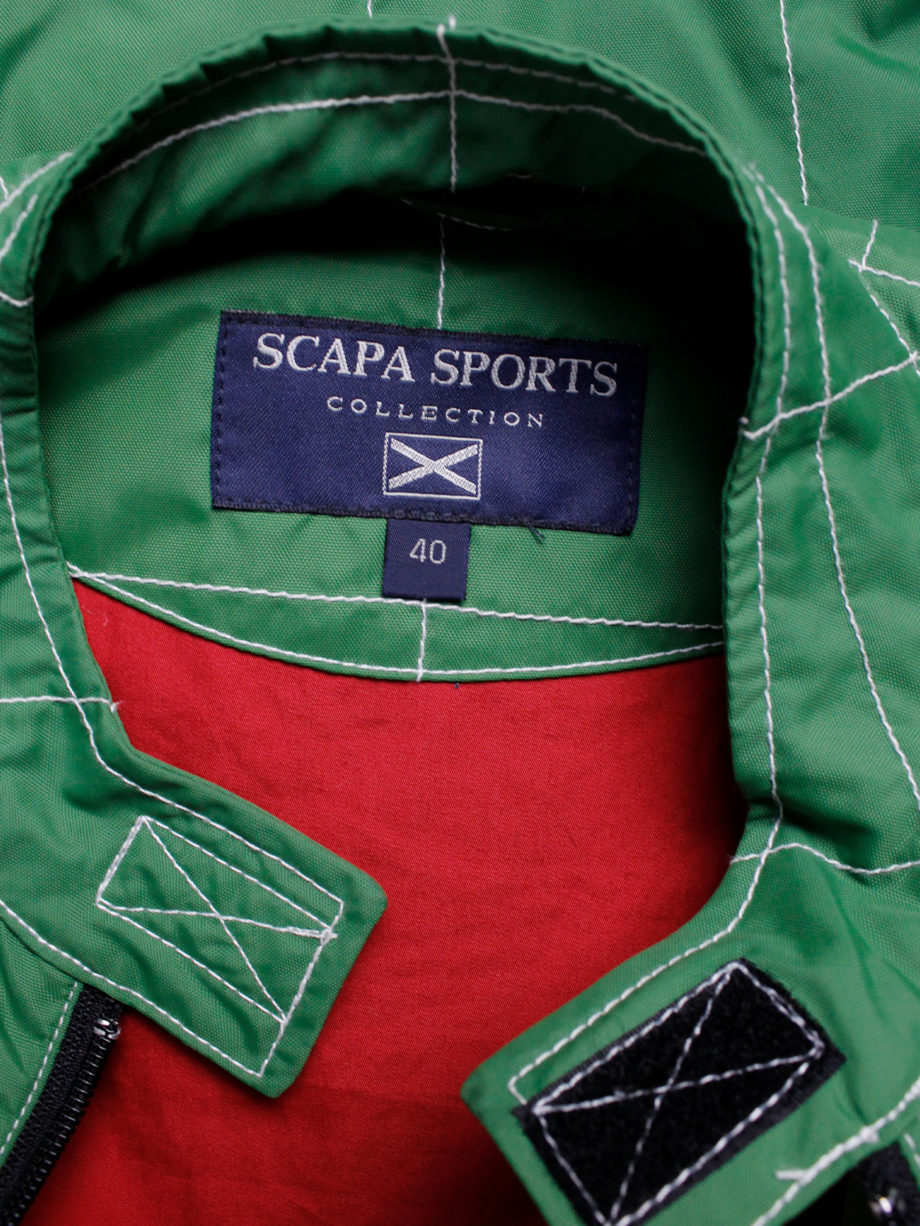 Walter Van Beirendonck for Scapa green ‘Formula 1’ racing jacket with stripes and patches (11)