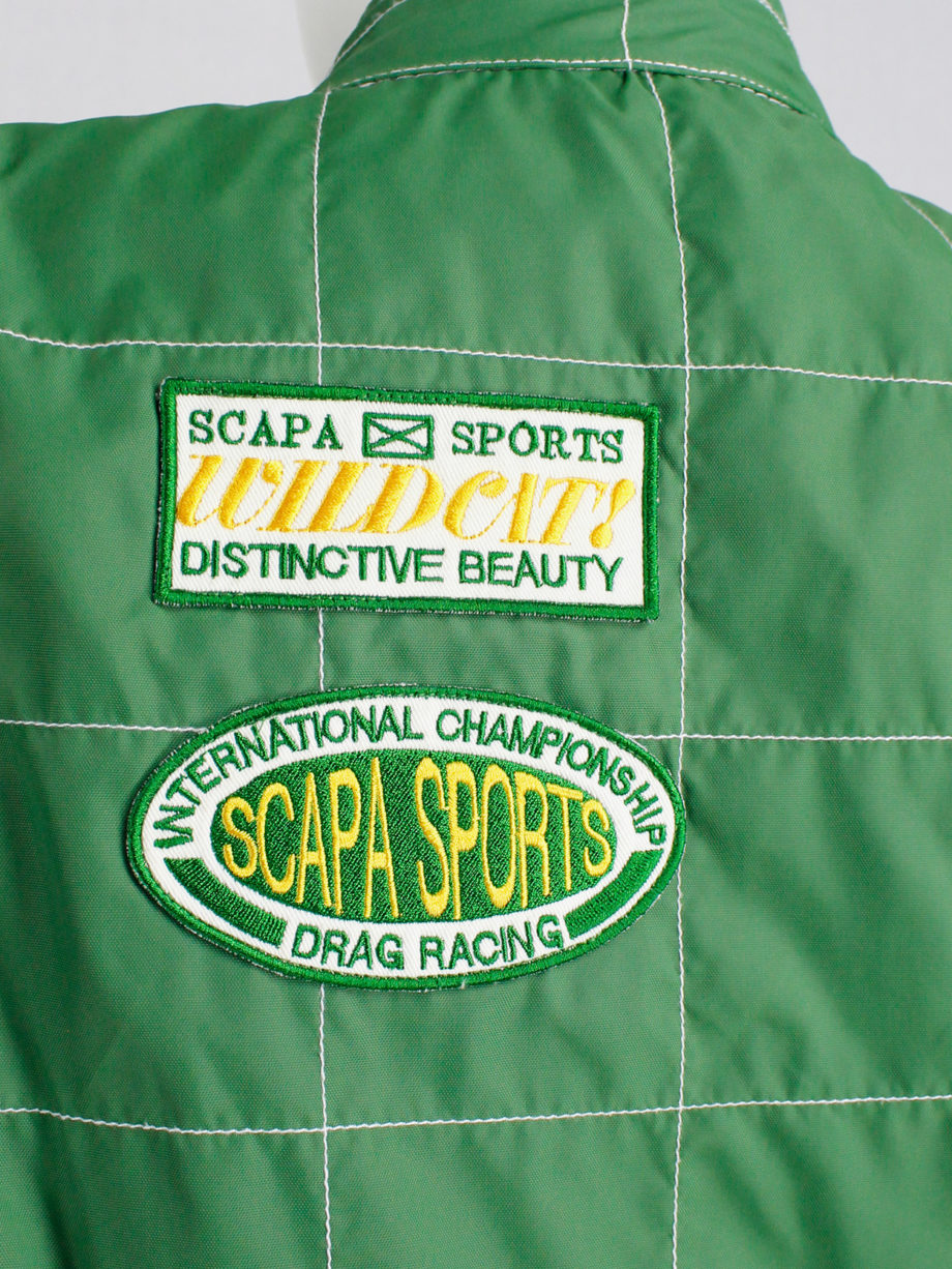 Walter Van Beirendonck for Scapa green ‘Formula 1’ racing jacket with stripes and patches (3)