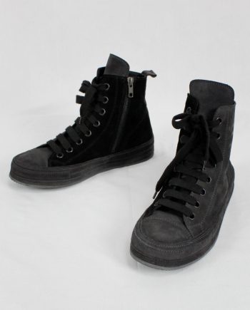 Ann Demeulemeester black and grey two-tone sneakers (37)