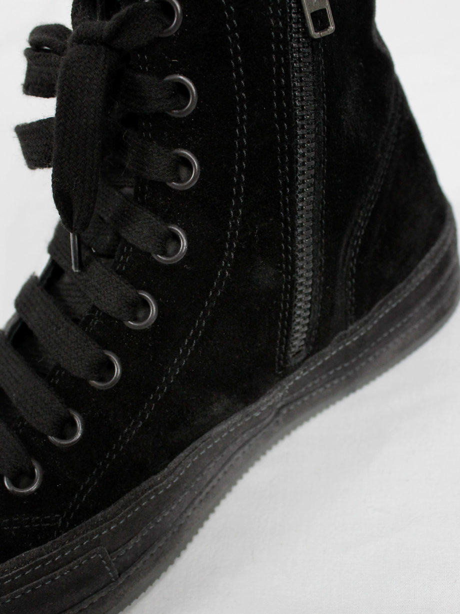 vintage Ann Demeulemeester black and grey two-tone sneakers (11)