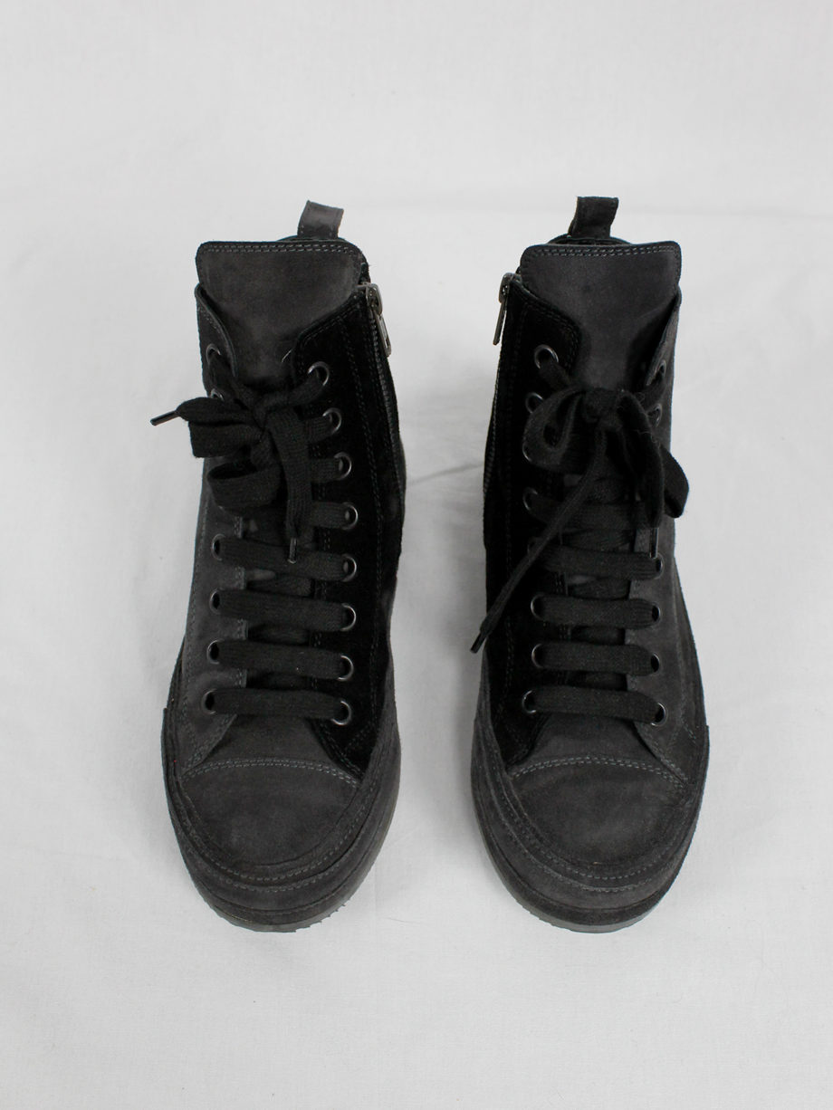 vintage Ann Demeulemeester black and grey two-tone sneakers (3)