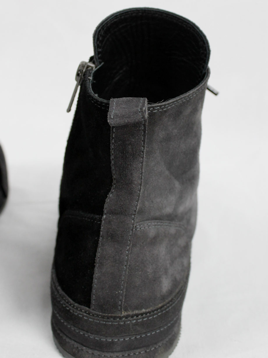 vintage Ann Demeulemeester black and grey two-tone sneakers (8)