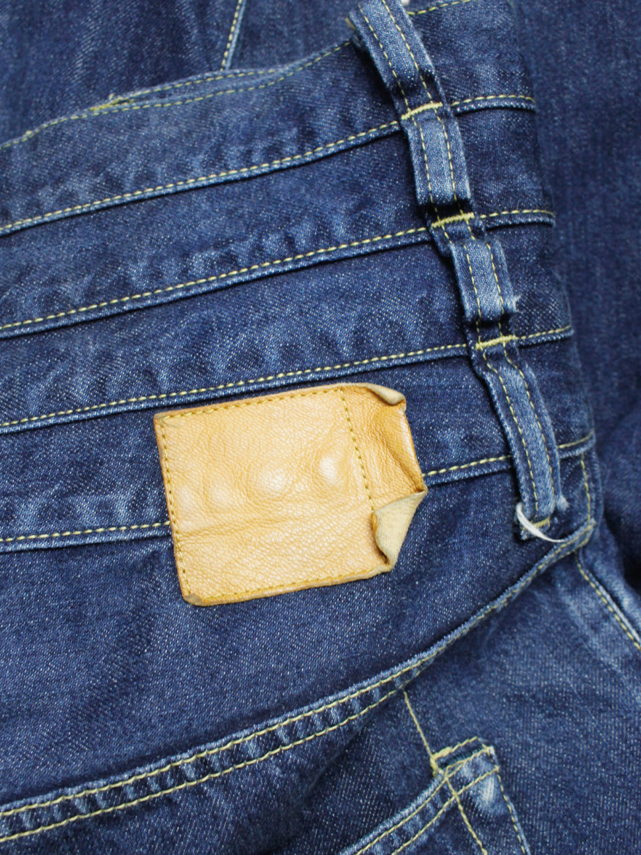 Ganryu denim trousers with quadruple waistband and dropped crotch — AD 2012
