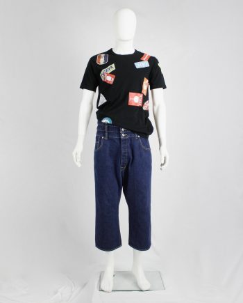 Ganryu denim trousers with quadruple waistband and dropped crotch — AD 2012