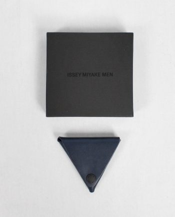 Issey Miyake Men navy triangular origami coin pouch