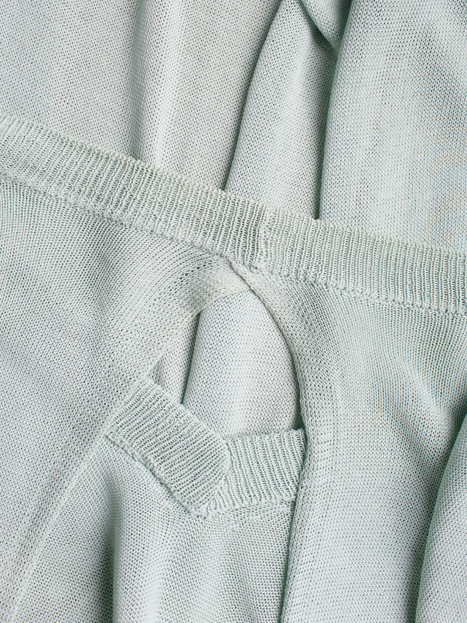 Maison Martin Margiela mint green backless top draped on the front of the body spring 2004 (3)
