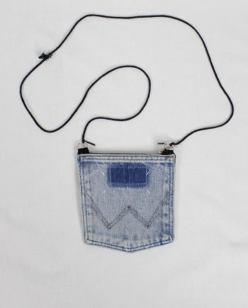 Maison Martin Margiela necklace with denim pocket pouch — spring 1999
