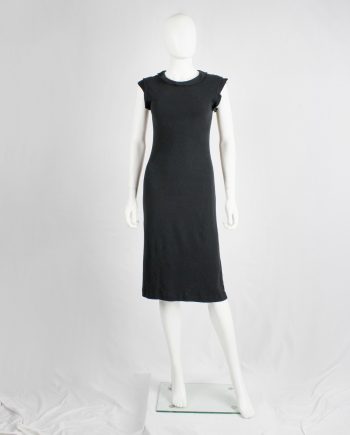Maison Martin Margiela reproduction of a 1993 black dress with shoulder snap buttons — spring 1999