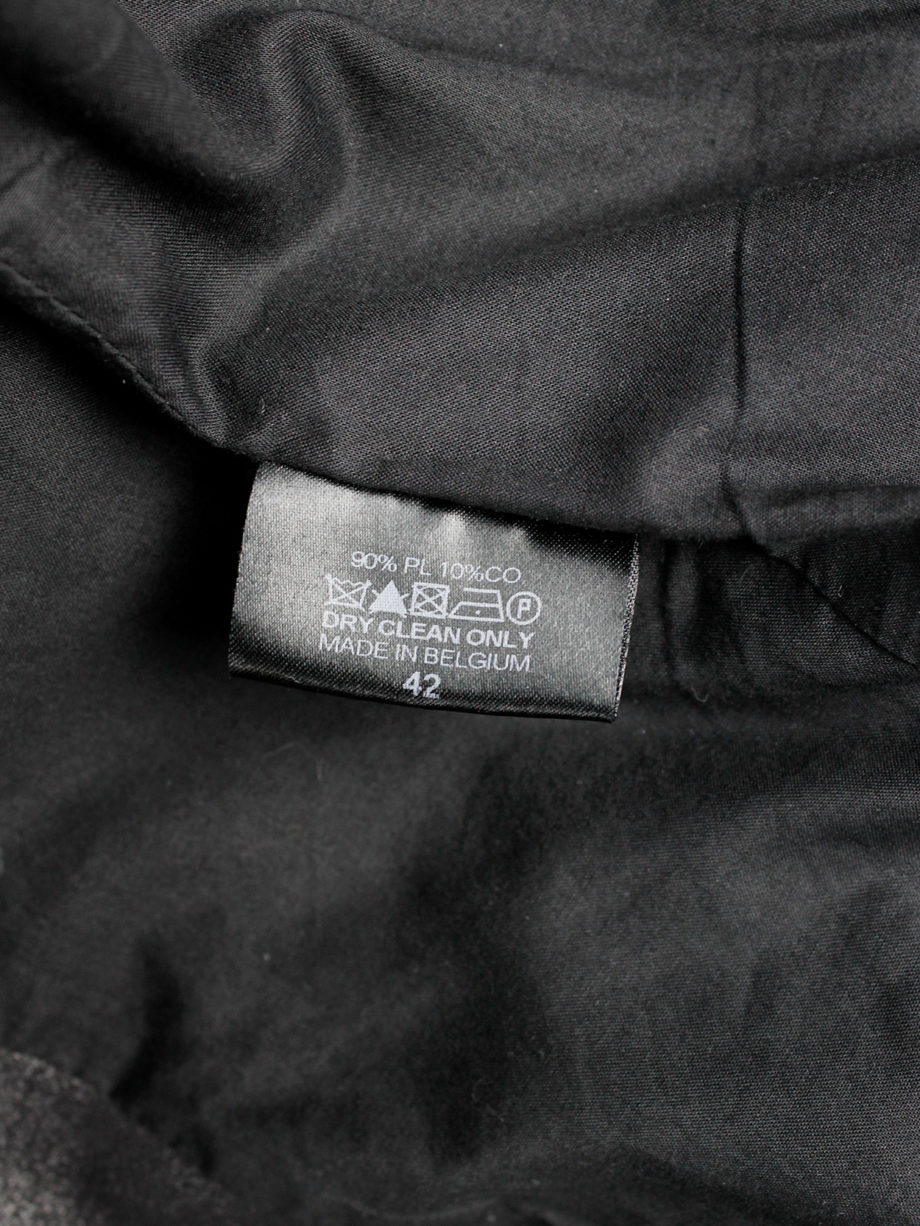 af Vandevorst black fencing jacket with front cowl drape fall 2010 (1)