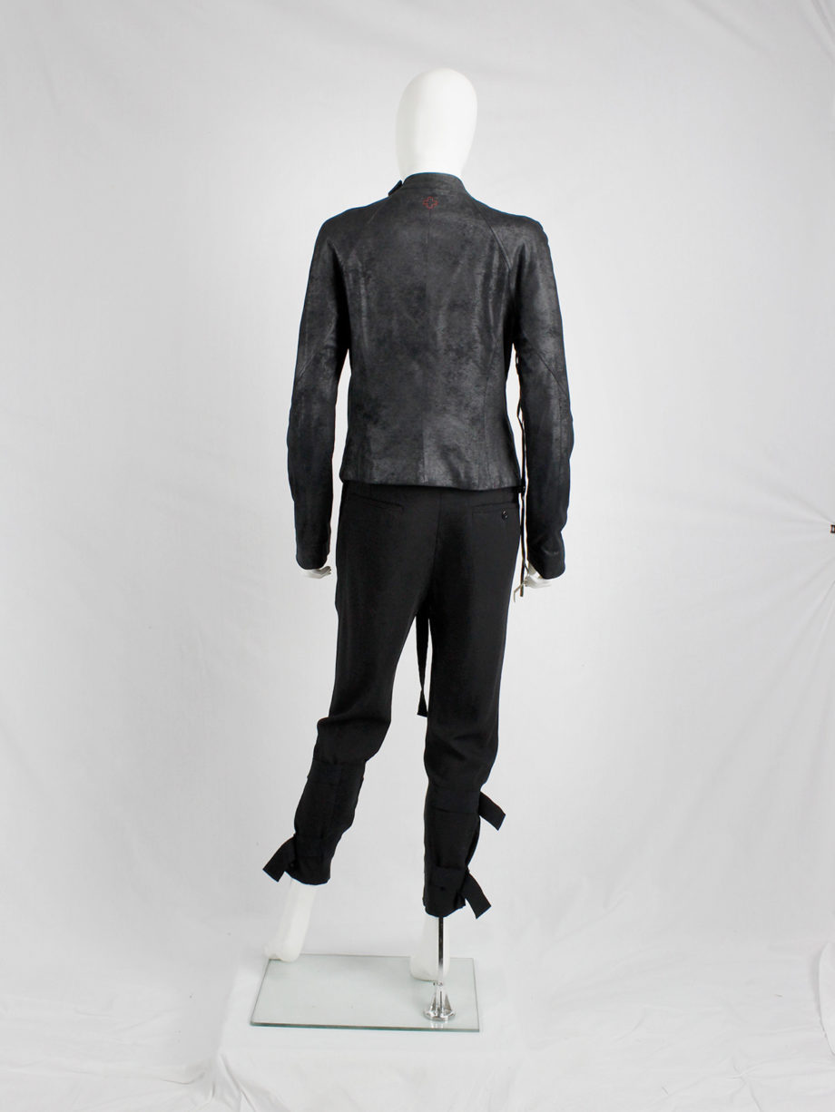 af Vandevorst black fencing jacket with front cowl drape fall 2010 (13)