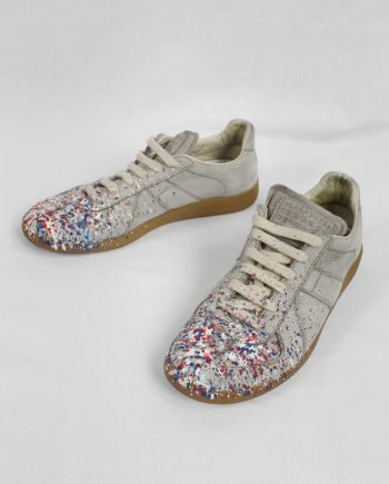 Maison Martin Margiela replica beige sneakers with paint splatters (40)