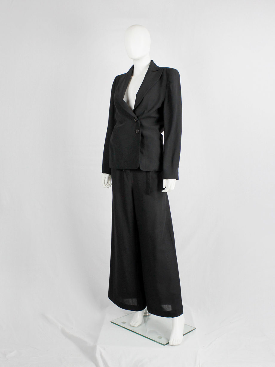Ann Demeulemeester Blanche re-edition of a fall 1996 asymmetric black blazer (15)