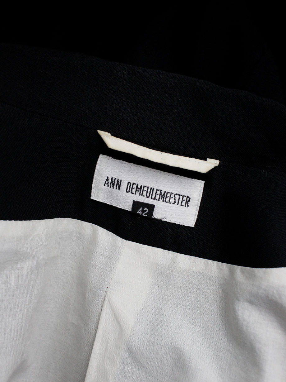 Ann Demeulemeester Blanche re-edition of a fall 1996 asymmetric black blazer (9)