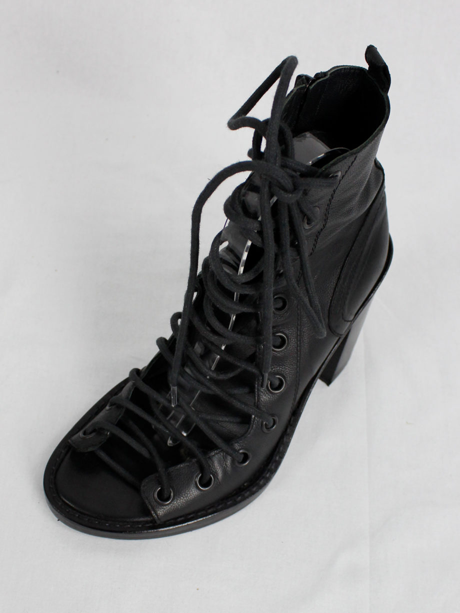 Ann Demeulemeester black high heeled sandals with corset lacing spring 2009 (18)